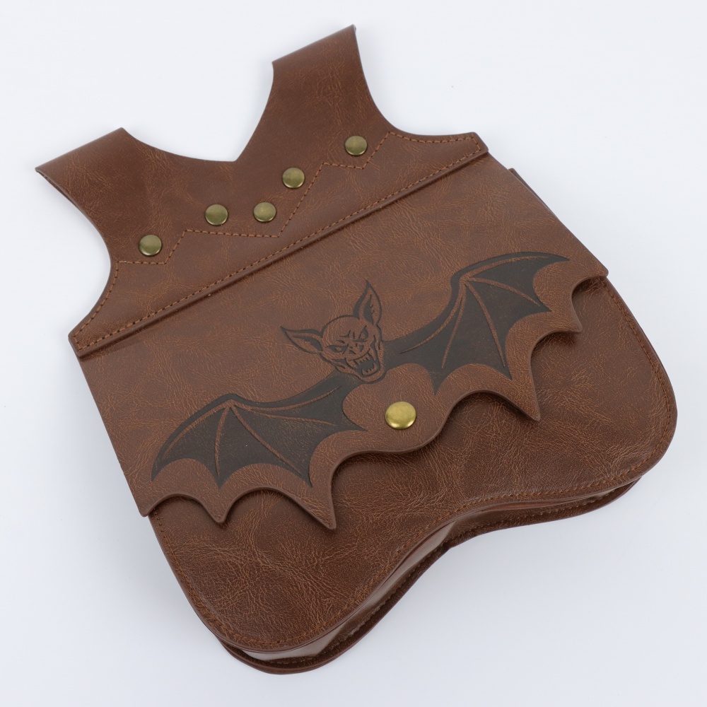 할로윈 중세풍 PU 가죽 허리 가방, 박쥐 무늬 벨트  - Cosplay Prop 리뷰 및 가격